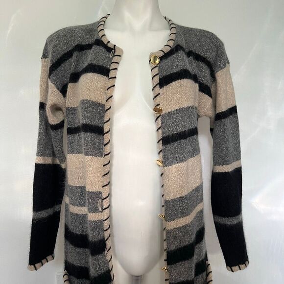 M. j. Carroll vintage silk angora button front cardigan - Picture 7 of 8